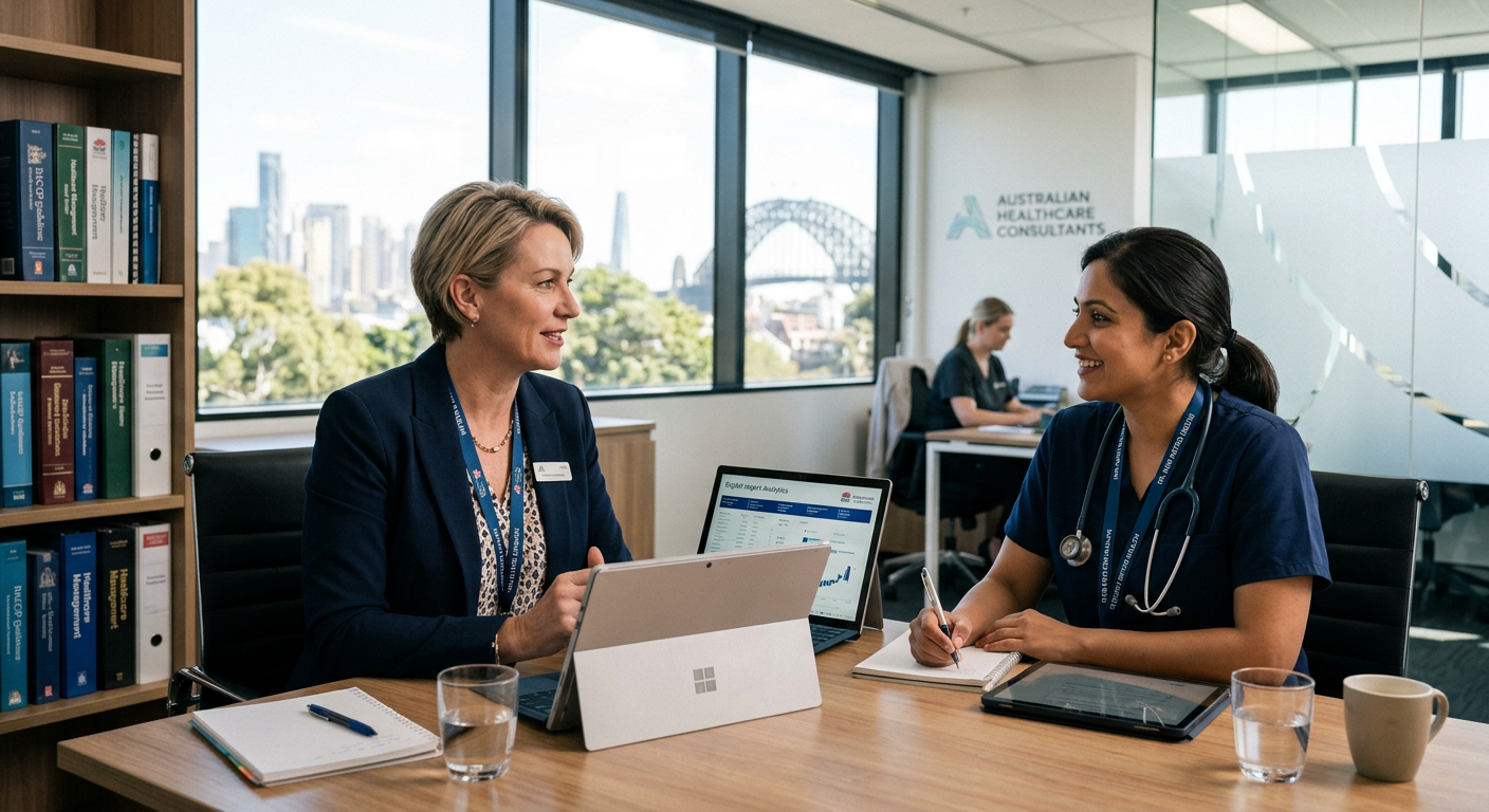 Voice Recognition Australia Dragon Medical One reseller consultation with Australian clinician