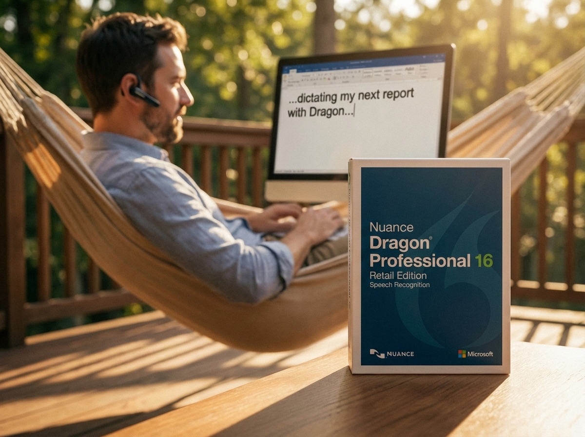 Dragon Professional 16 perpetual licence - offline dictation on Windows PC