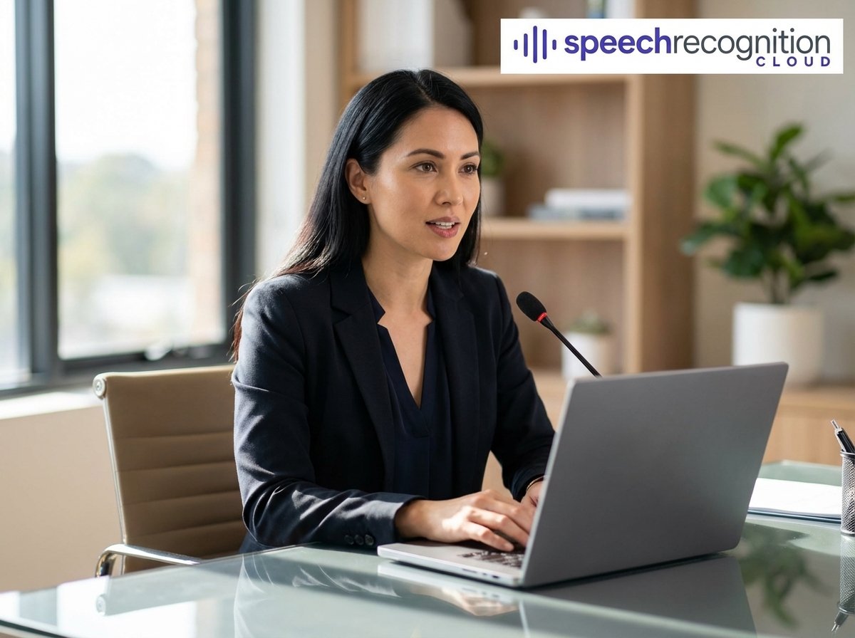 Medical professional dictating clinical notes using speech recognition software